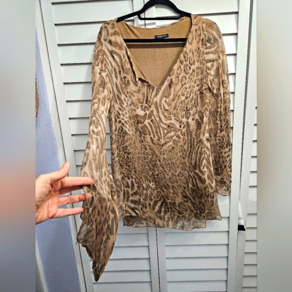 Italian Silk Leopard Print Tunic